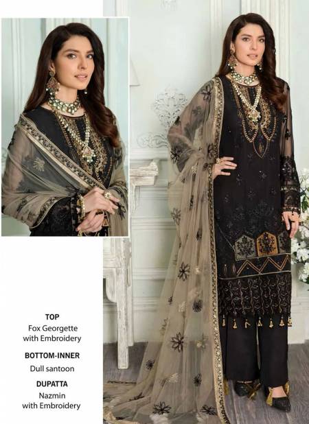 Black Colour Farmaish Vol 1 AL Khushbu New Latest Designer Georgette Pakistani Salwar Suit Collection 3002